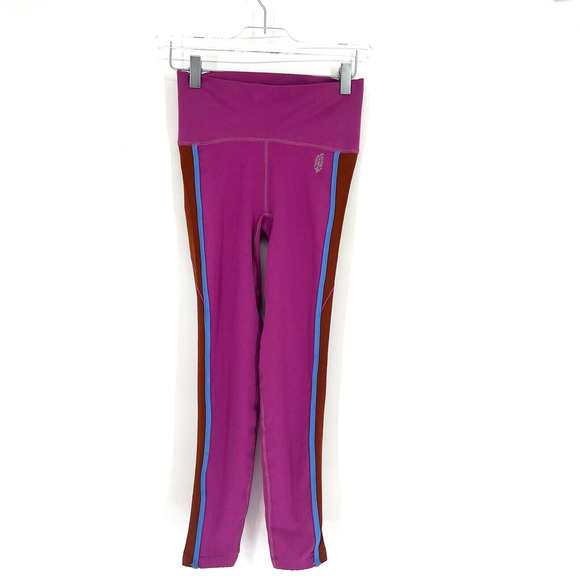 Free People Movement Leggings Womens XS/S Pink Athleisure Workout Gym Colorful - Picture 1 of 6